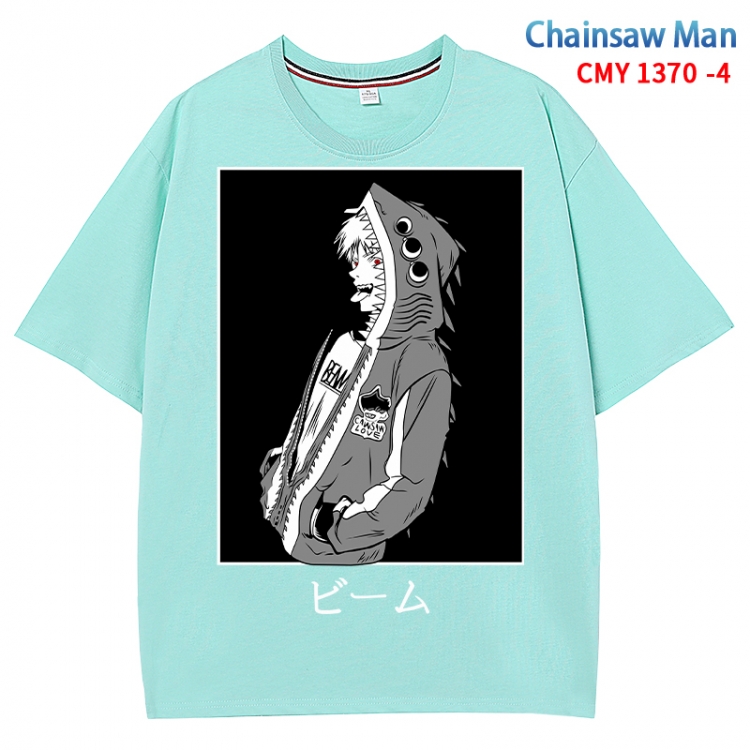 Chainsaw man Anime Surrounding New Pure Cotton T-shirt from S to 4XL CMY 1370 4