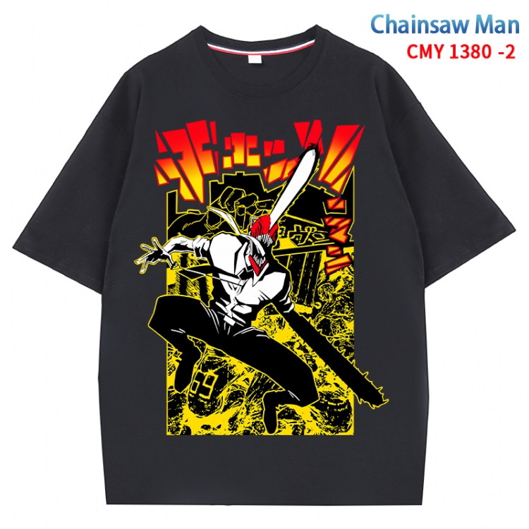 Chainsaw man Anime Surrounding New Pure Cotton T-shirt from S to 4XL  CMY 1380 2