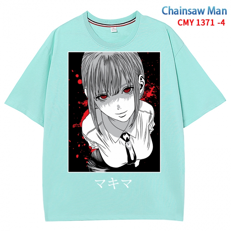 Chainsaw man Anime Surrounding New Pure Cotton T-shirt from S to 4XL CMY 1371 4