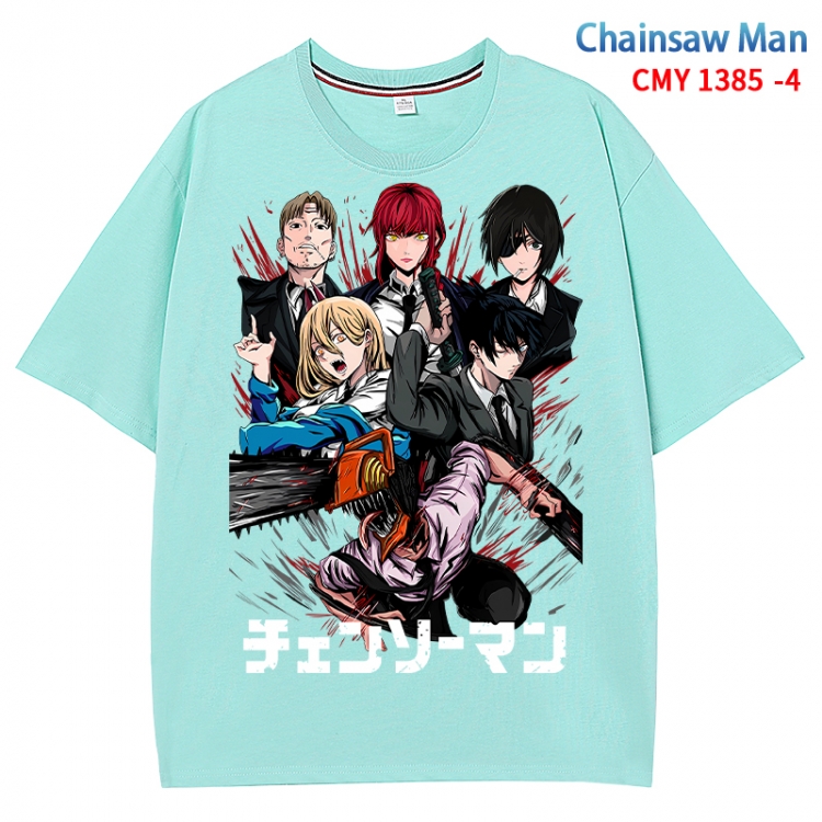 Chainsaw man Anime Surrounding New Pure Cotton T-shirt from S to 4XL CMY 1385 4