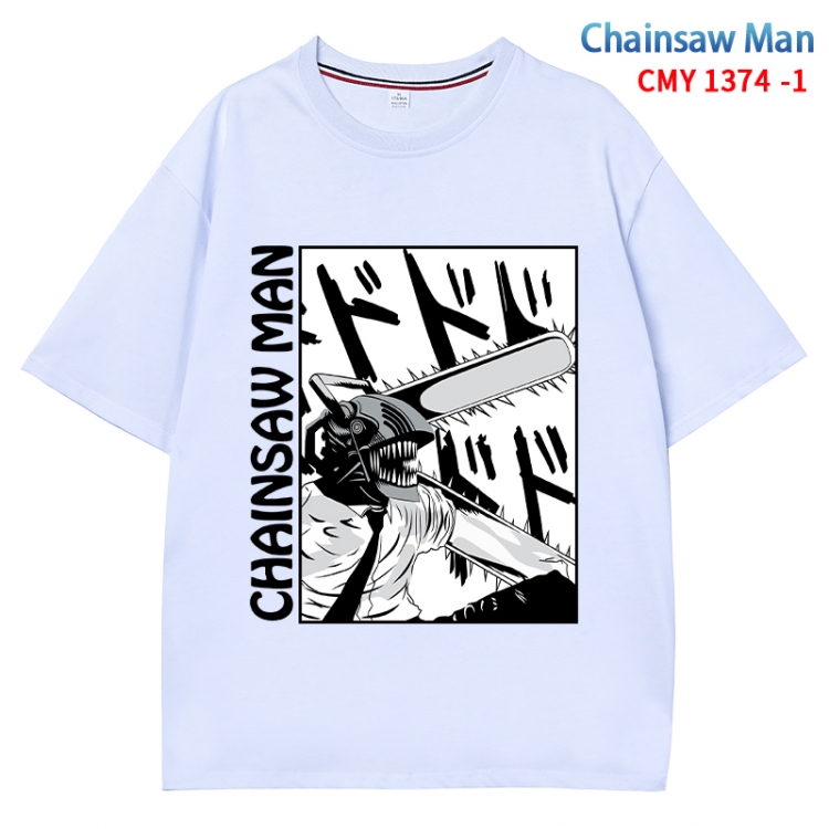 Chainsaw man Anime Surrounding New Pure Cotton T-shirt from S to 4XL  CMY 1374 1