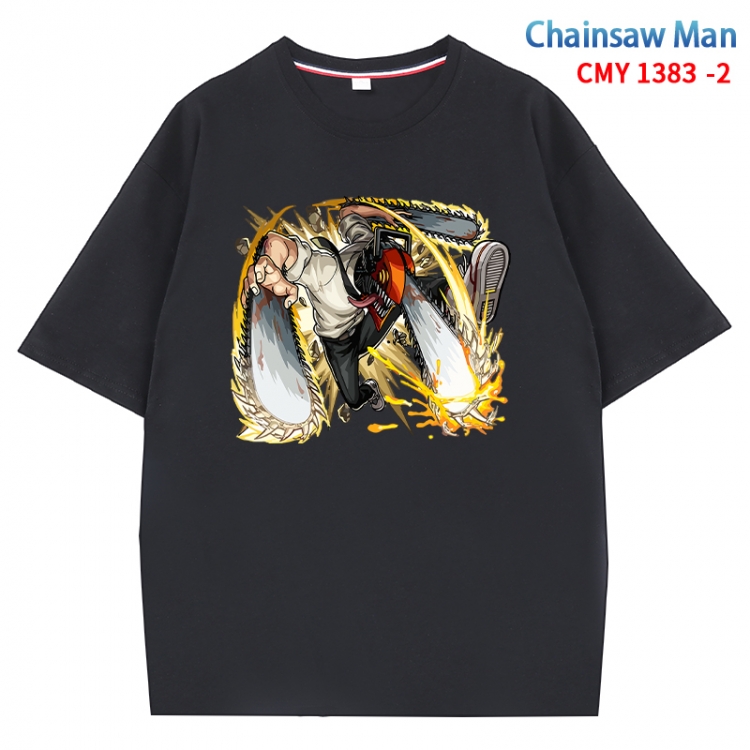 Chainsaw man Anime Surrounding New Pure Cotton T-shirt from S to 4XL  CMY 1383 2