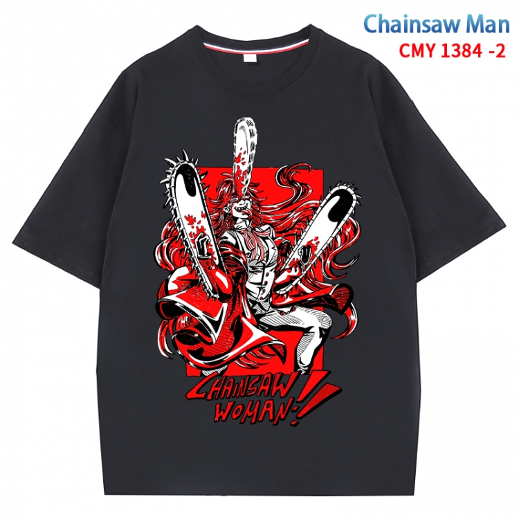 Chainsaw man Anime Surrounding New Pure Cotton T-shirt from S to 4XL  CMY 1384 2