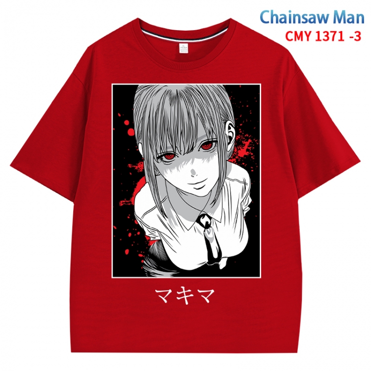 Chainsaw man Anime Surrounding New Pure Cotton T-shirt from S to 4XL CMY 1371 3