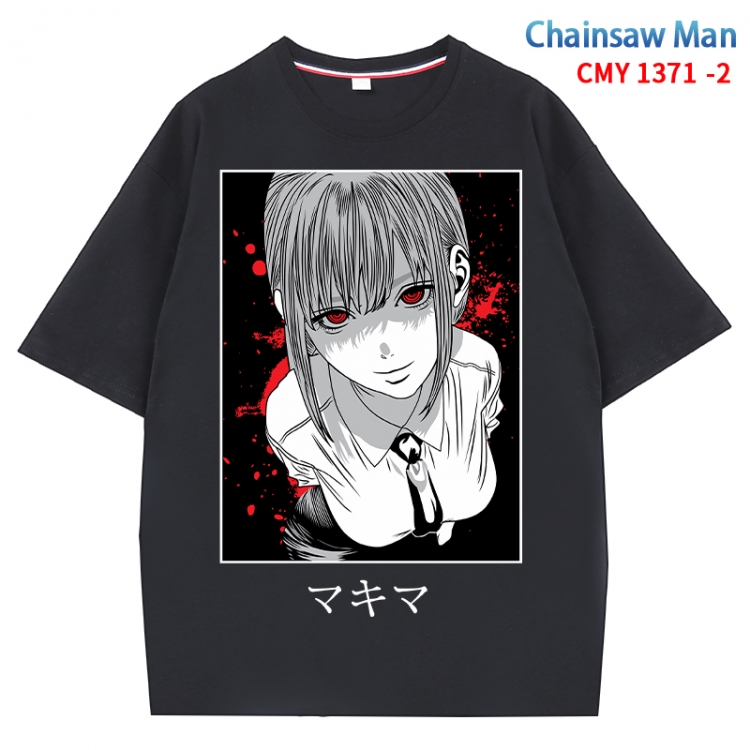 Chainsaw man Anime Surrounding New Pure Cotton T-shirt from S to 4XL CMY 1371 2