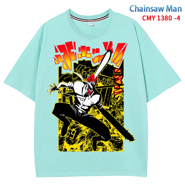 Chainsaw man Anime Surrounding New Pure Cotton T-shirt from S to 4XL  CMY 1380 4