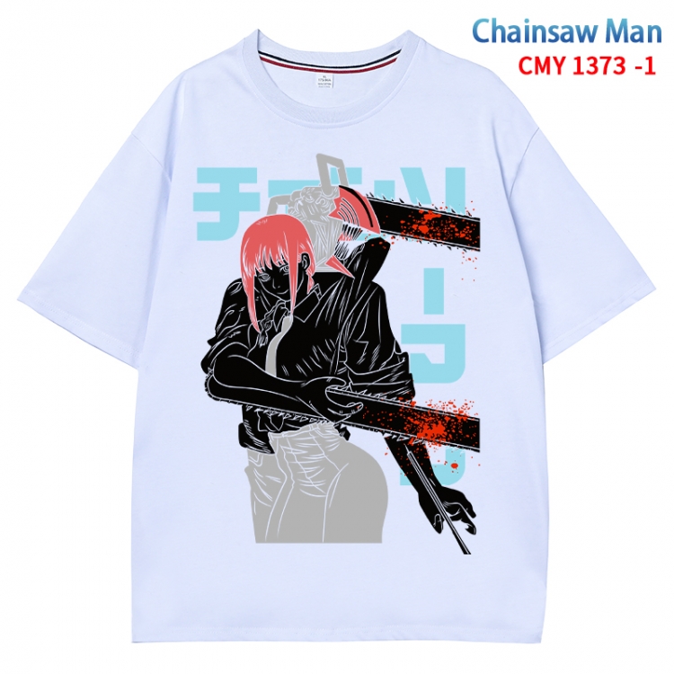 Chainsaw man Anime Surrounding New Pure Cotton T-shirt from S to 4XL CMY 1373 1