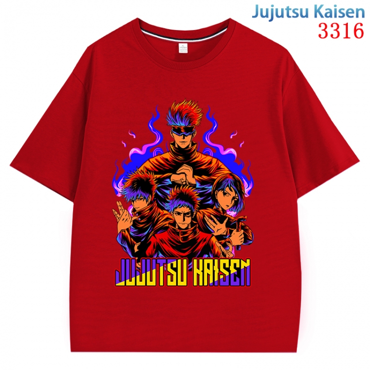 Jujutsu Kaisen  Anime Surrounding New Pure Cotton T-shirt from S to 4XL  CMY-3316-3