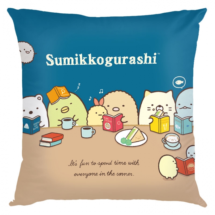 sumikkogurashi Anime square full-color pillow cushion 45X45CM NO FILLING  J3-25