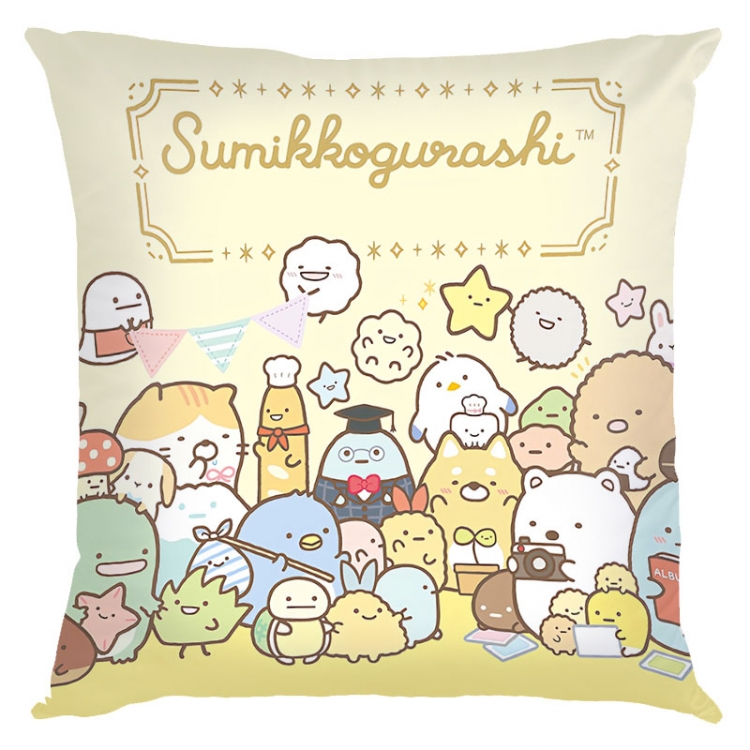 sumikkogurashi Anime square full-color pillow cushion 45X45CM NO FILLING  J3-8