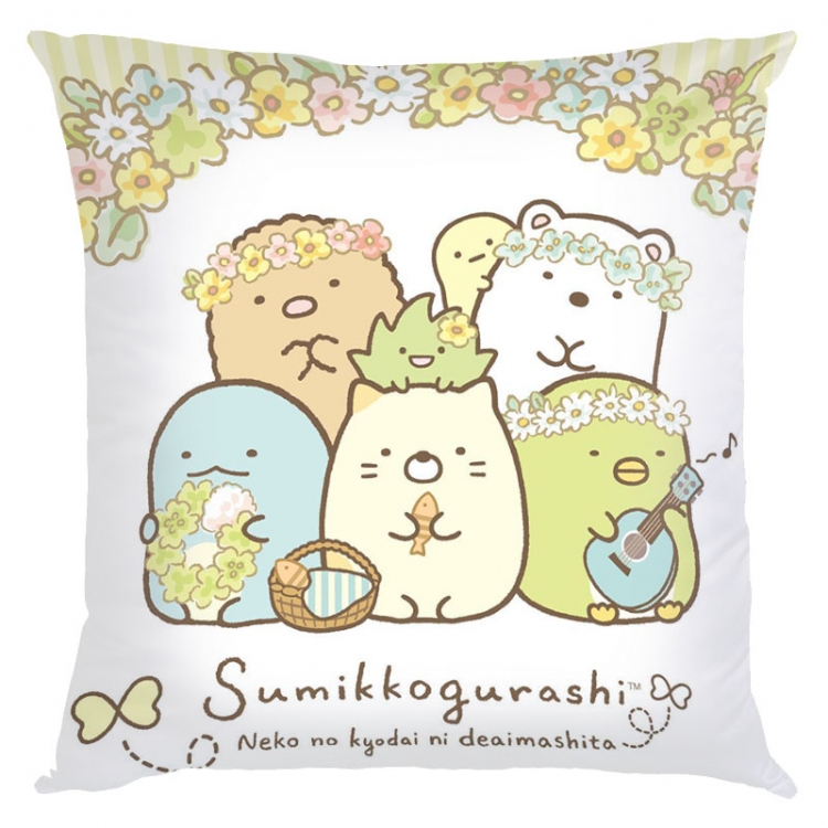 sumikkogurashi Anime square full-color pillow cushion 45X45CM NO FILLING J3-28