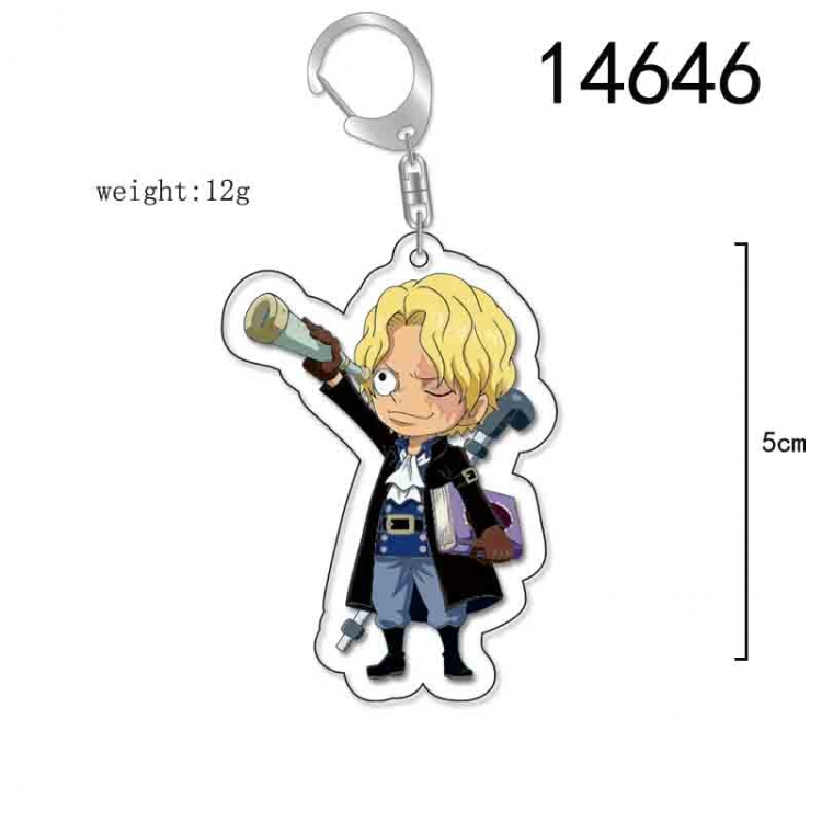 One Piece Anime Acrylic Keychain Charm price for 5 pcs 14646