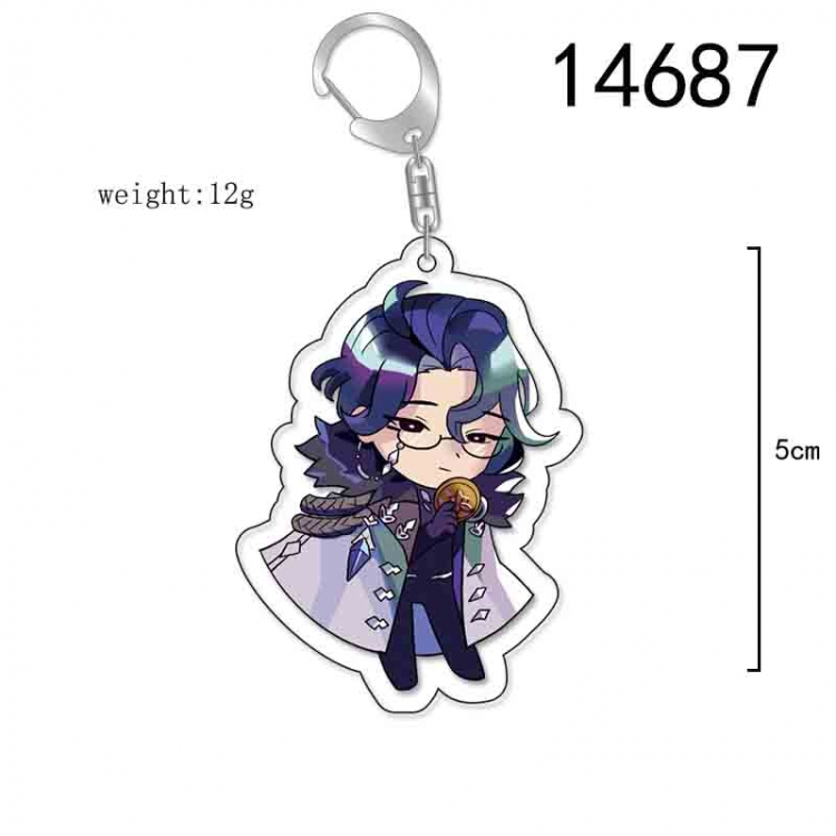 Genshin Impact Anime Acrylic Keychain Charm price for 5 pcs 14687