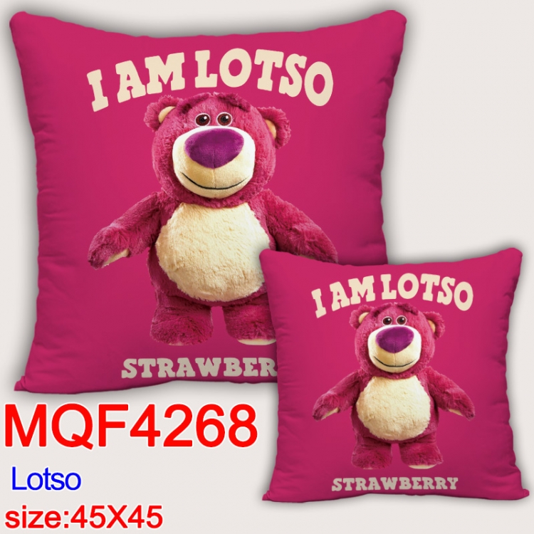 Lotso  Anime square full-color pillow cushion 45X45CM NO FILLING MQF-4268