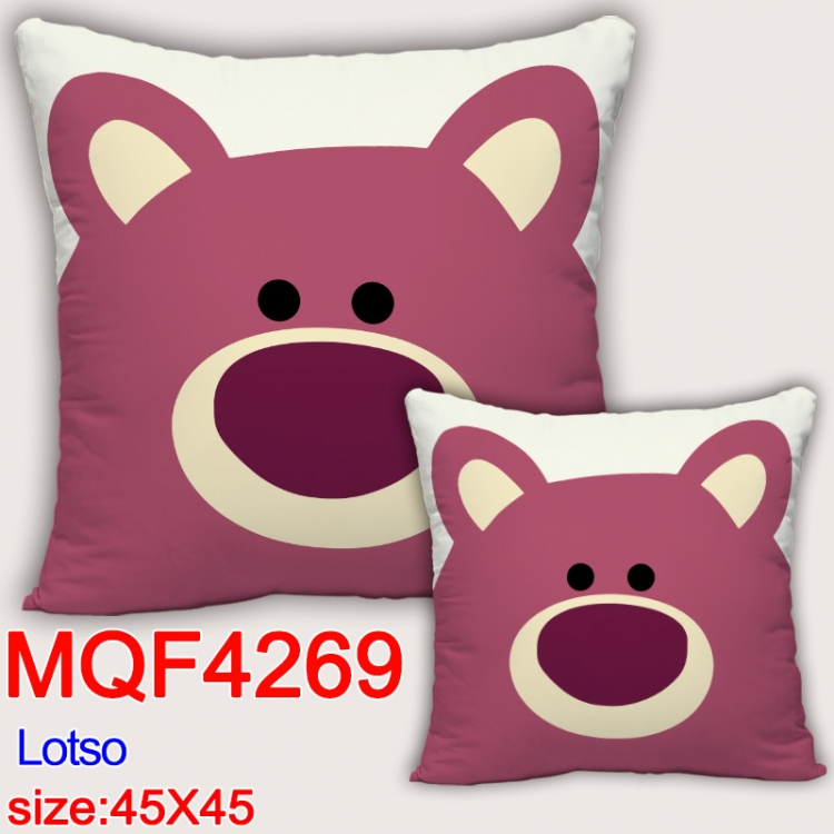 Lotso  Anime square full-color pillow cushion 45X45CM NO FILLING  MQF-4269