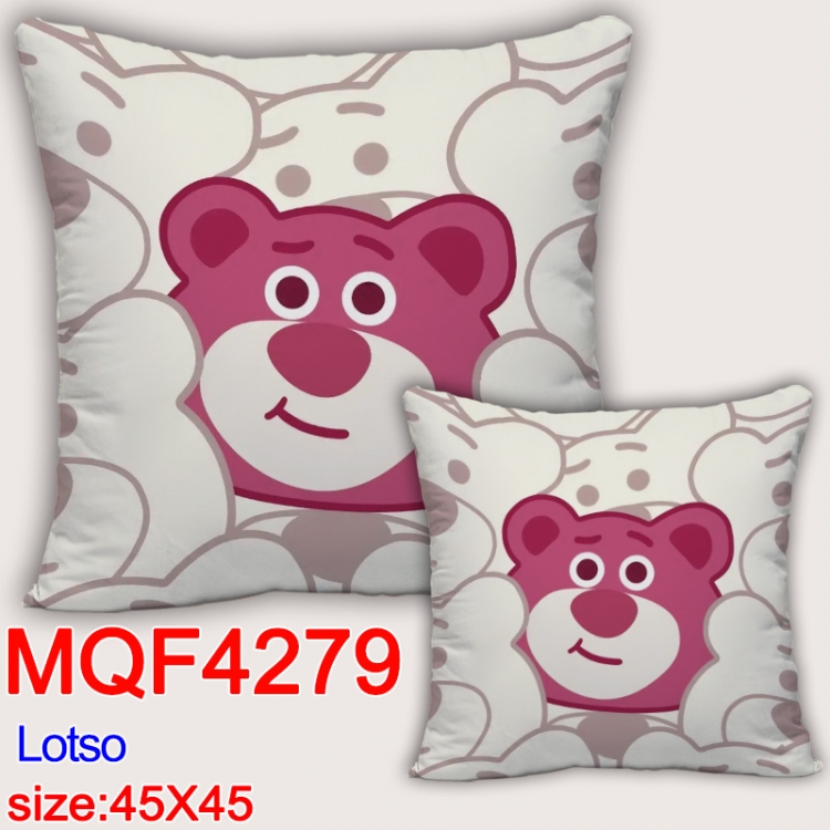 Lotso  Anime square full-color pillow cushion 45X45CM NO FILLING  MQF-4279