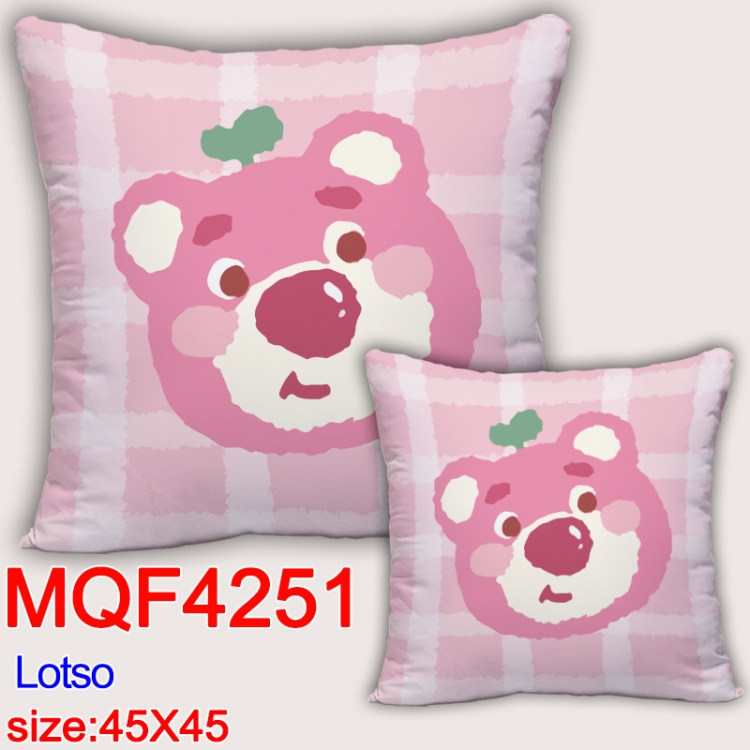 Lotso  Anime square full-color pillow cushion 45X45CM NO FILLING  MQF-4251