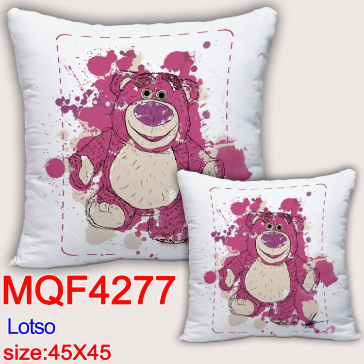 Lotso  Anime square full-color pillow cushion 45X45CM NO FILLING  MQF-4277