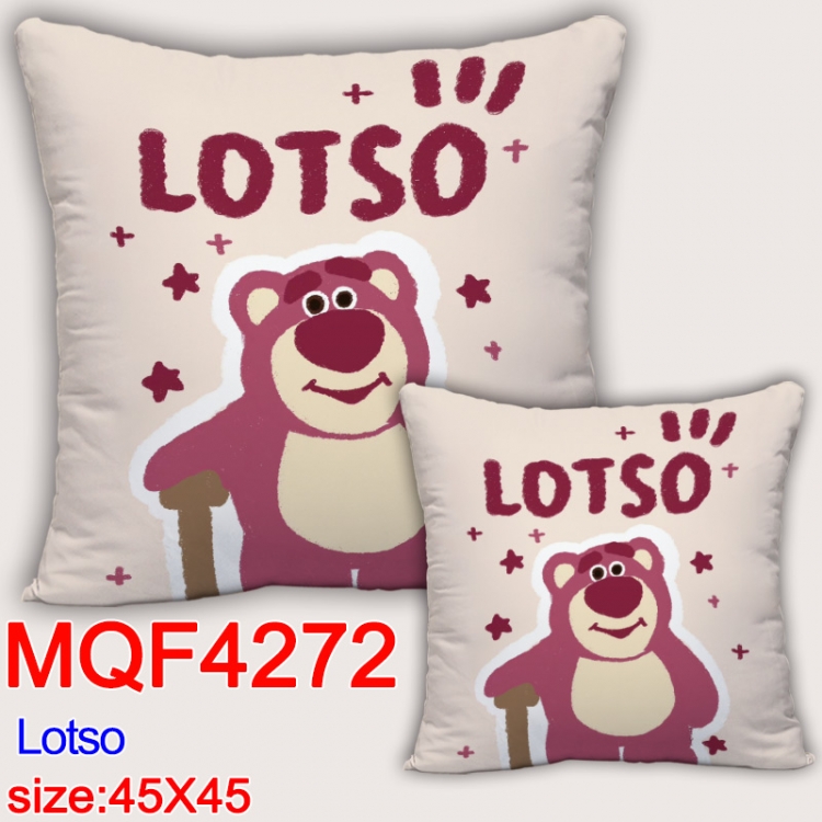 Lotso  Anime square full-color pillow cushion 45X45CM NO FILLING  MQF-4272