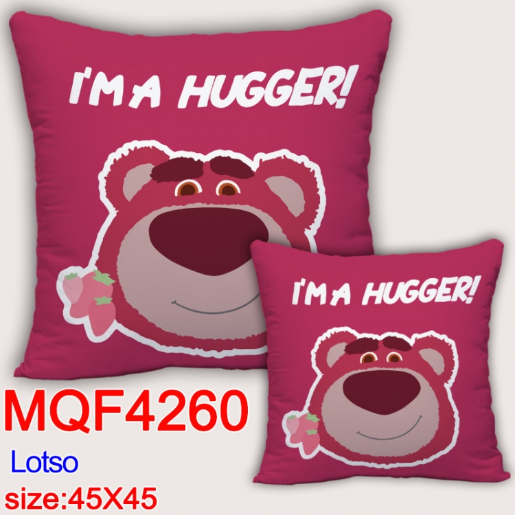 Lotso  Anime square full-color pillow cushion 45X45CM NO FILLING  MQF-4260