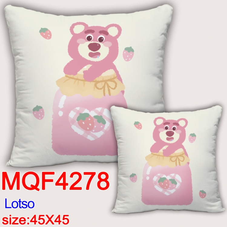 Lotso  Anime square full-color pillow cushion 45X45CM NO FILLING  MQF-4278
