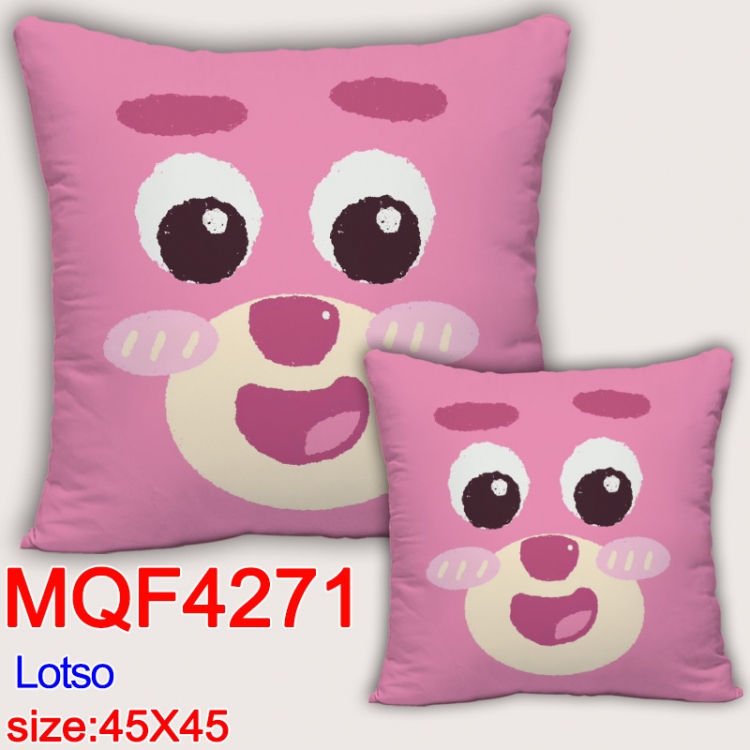 Lotso  Anime square full-color pillow cushion 45X45CM NO FILLING  MQF-4271