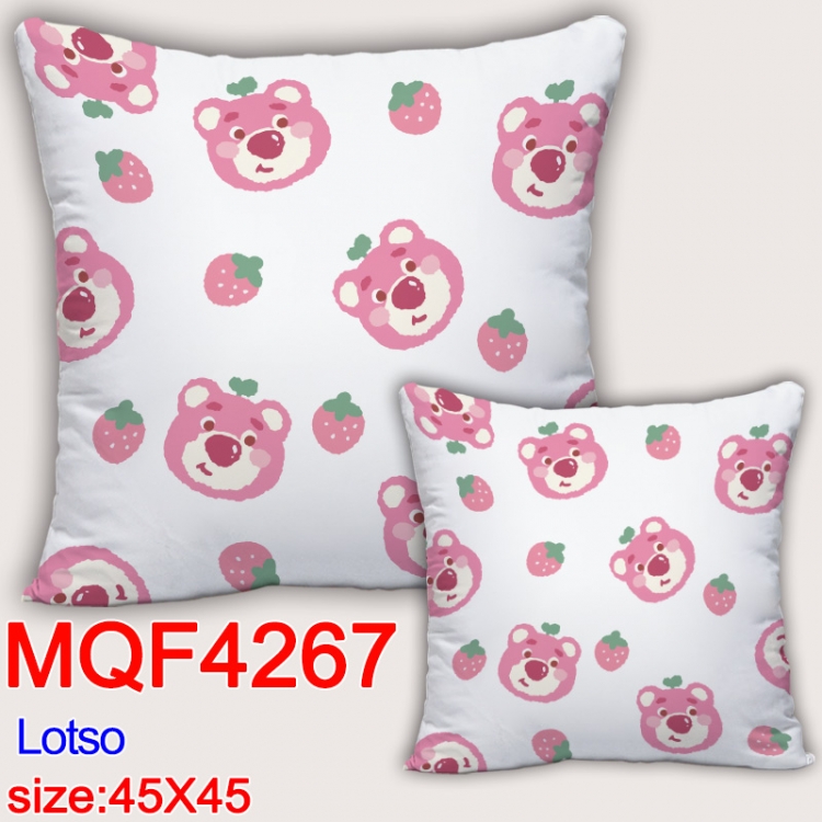 Lotso  Anime square full-color pillow cushion 45X45CM NO FILLING  MQF-4267