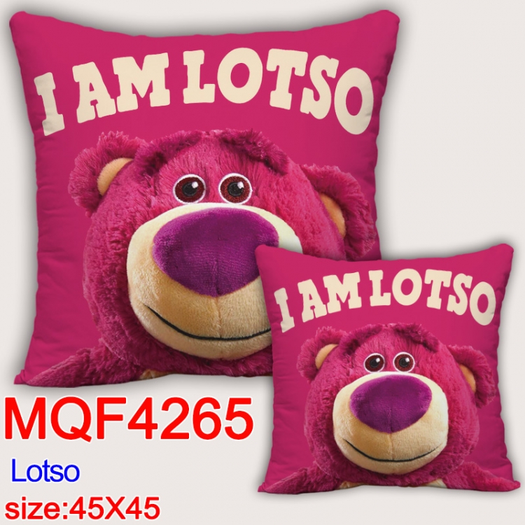 Lotso  Anime square full-color pillow cushion 45X45CM NO FILLING MQF-4265
