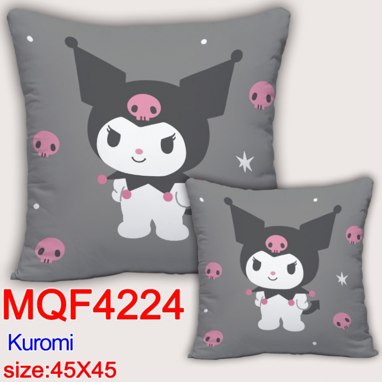 Kuromi  Anime square full-color pillow cushion 45X45CM NO FILLING MQF-4224