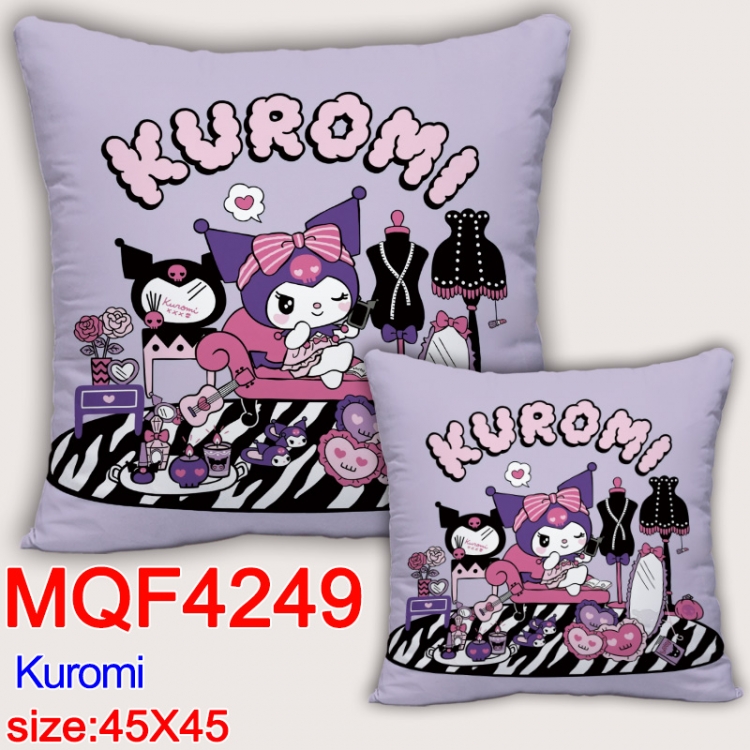 Kuromi  Anime square full-color pillow cushion 45X45CM NO FILLING MQF-4249