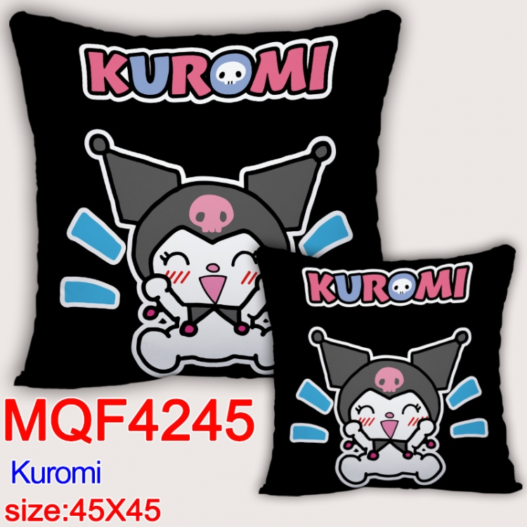 Kuromi  Anime square full-color pillow cushion 45X45CM NO FILLING MQF-4245
