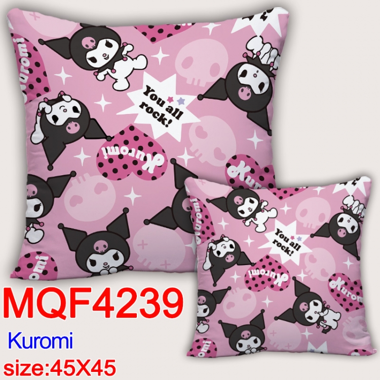 Kuromi  Anime square full-color pillow cushion 45X45CM NO FILLING MQF-4239