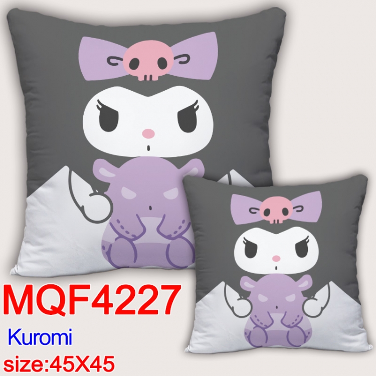 Kuromi  Anime square full-color pillow cushion 45X45CM NO FILLING MQF-4227