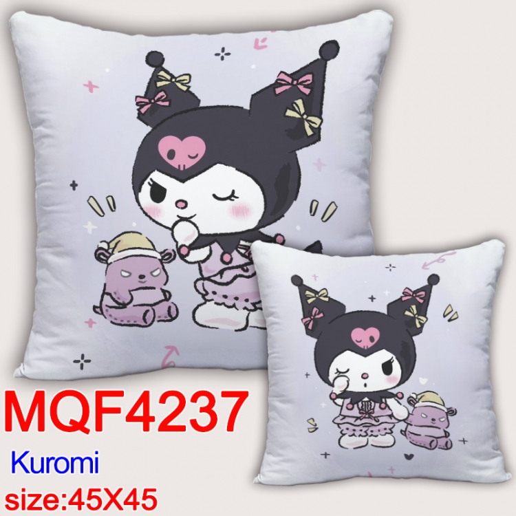 Kuromi  Anime square full-color pillow cushion 45X45CM NO FILLING MQF-4237