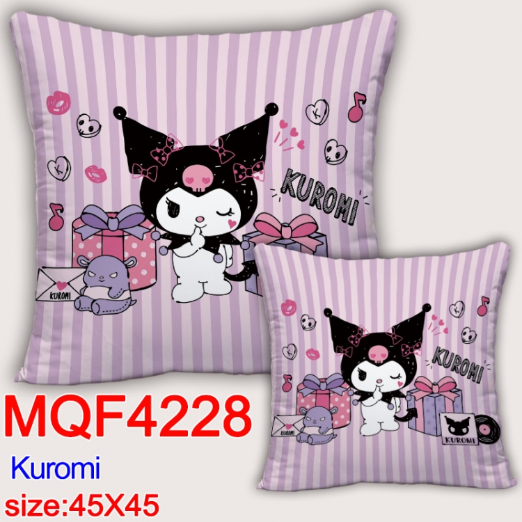 Kuromi  Anime square full-color pillow cushion 45X45CM NO FILLING MQF-4228