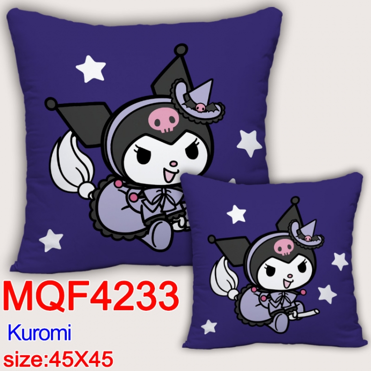 Kuromi  Anime square full-color pillow cushion 45X45CM NO FILLING MQF-4233