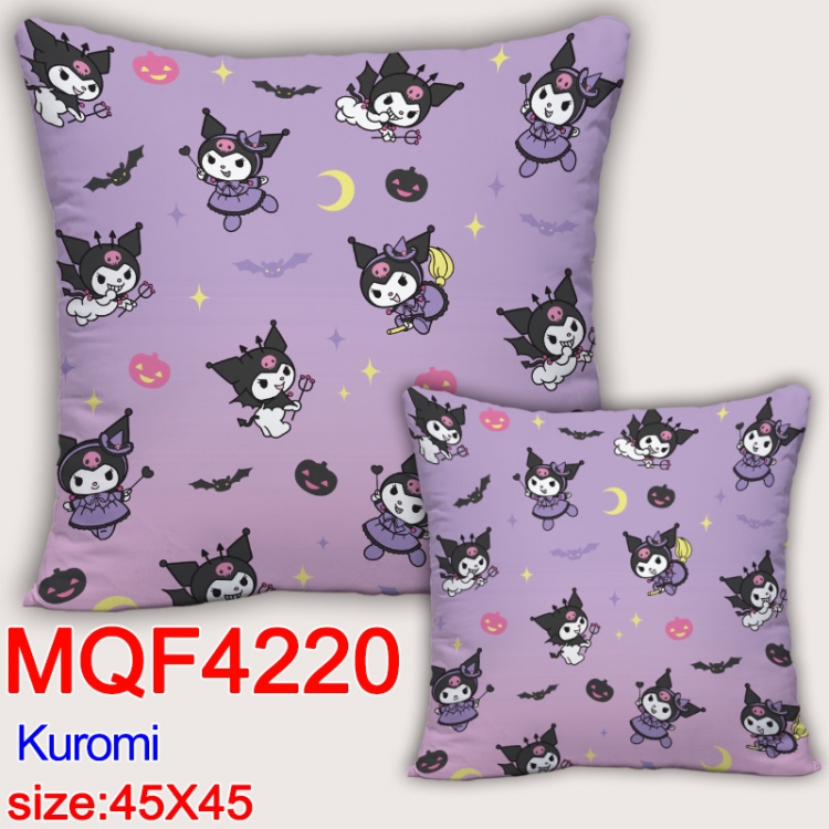 Kuromi  Anime square full-color pillow cushion 45X45CM NO FILLING  MQF-4220