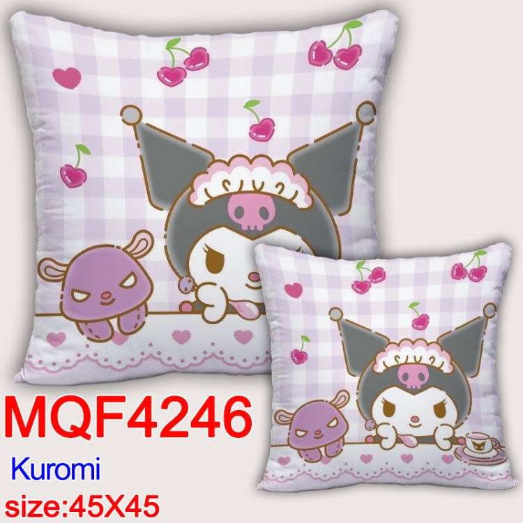 Kuromi  Anime square full-color pillow cushion 45X45CM NO FILLING MQF-4246