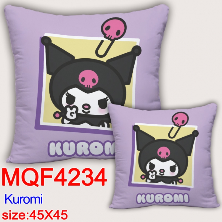 Kuromi  Anime square full-color pillow cushion 45X45CM NO FILLING MQF-4234