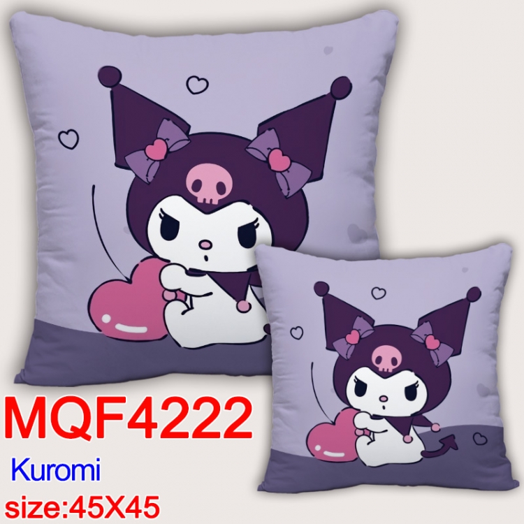 Kuromi  Anime square full-color pillow cushion 45X45CM NO FILLING MQF-4222