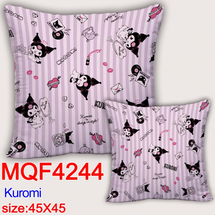 Kuromi  Anime square full-color pillow cushion 45X45CM NO FILLING MQF-4244