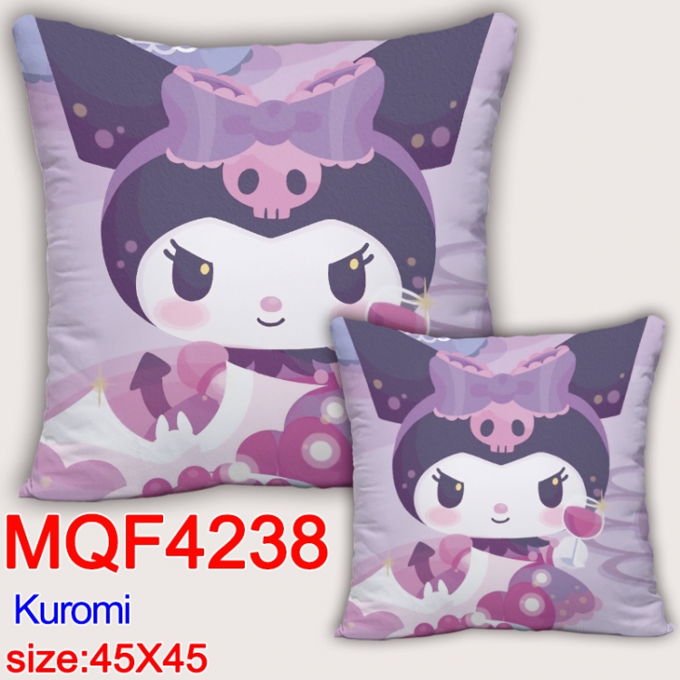 Kuromi  Anime square full-color pillow cushion 45X45CM NO FILLING MQF-4238