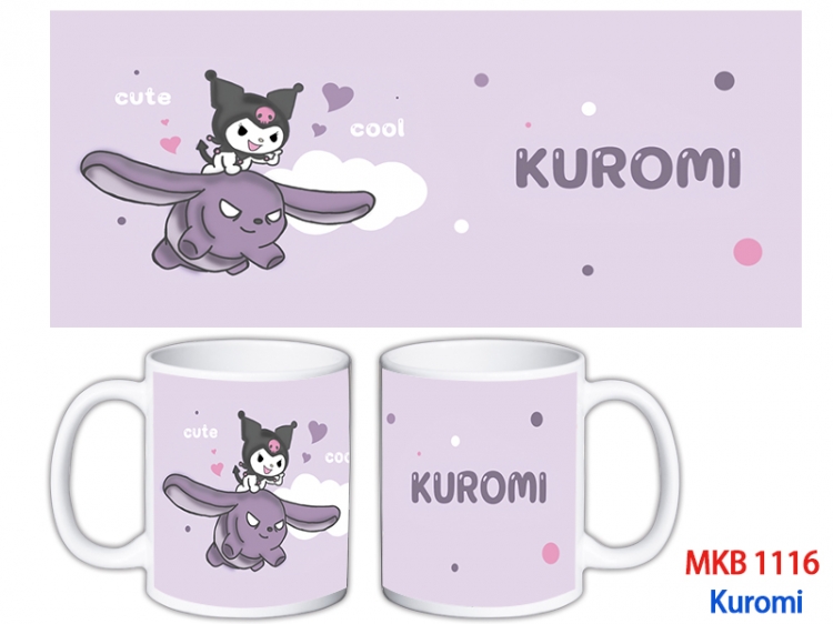 Kuromi Anime color printing ceramic mug cup price for 5 pcs MKB-1116