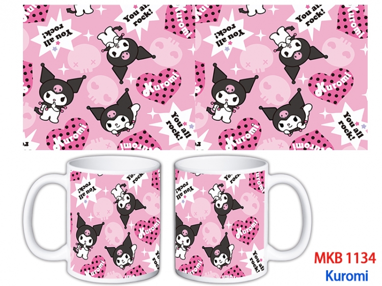 Kuromi Anime color printing ceramic mug cup price for 5 pcs MKB-1134