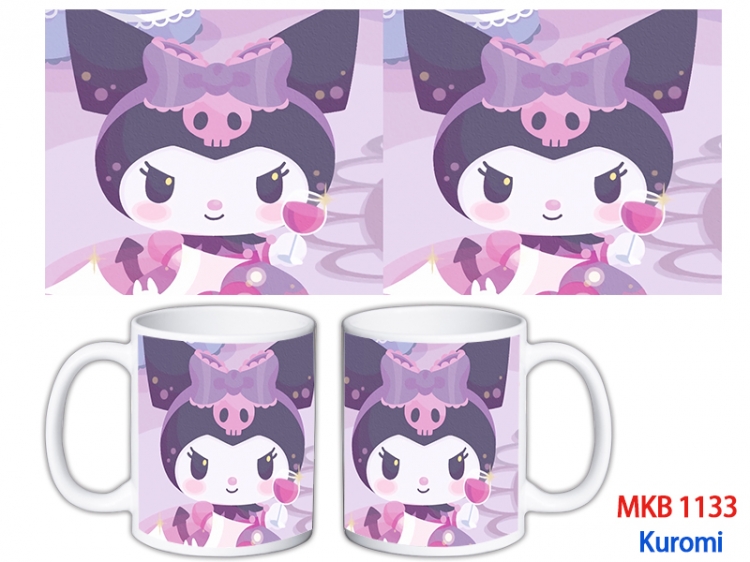 Kuromi Anime color printing ceramic mug cup price for 5 pcs  MKB-1133