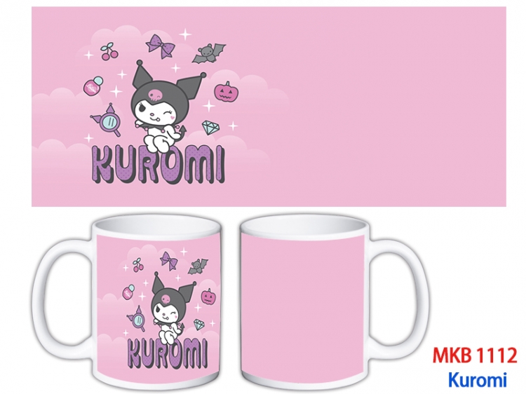 Kuromi Anime color printing ceramic mug cup price for 5 pcs MKB-1112
