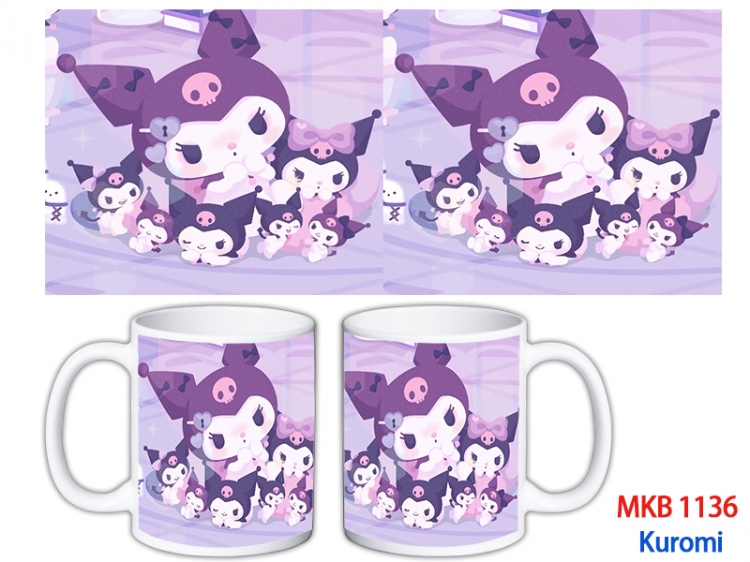 Kuromi Anime color printing ceramic mug cup price for 5 pcs MKB-1136
