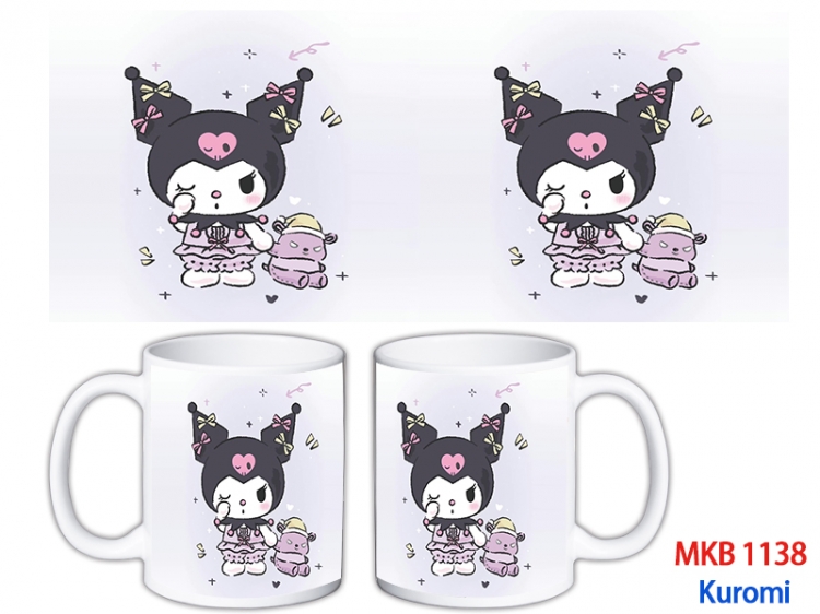 Kuromi Anime color printing ceramic mug cup price for 5 pcs MKB-1138