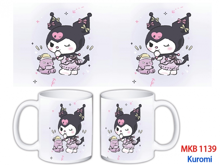 Kuromi Anime color printing ceramic mug cup price for 5 pcs  MKB-1139