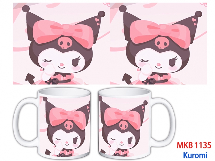 Kuromi Anime color printing ceramic mug cup price for 5 pcs MKB-1135
